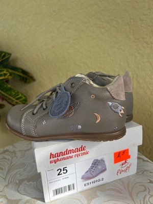 Emel Toddler  Leather Shoes with Arch, Ankle, and Orthopedic Support ES1101G-2 