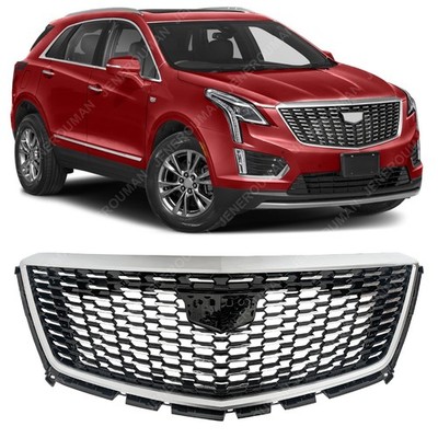 Diamond Chromed Black Grille For 2016-2026 Cadillac XT5 Front Upper Bumper Grill