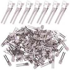 120pcs Double Prong Curl Clips, Metal Hairpins for Hair Styling 120PCS Silver