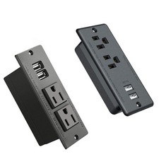Conference Recessed Power Strip Socket,Furniture Recessed Power Outlet with 2...