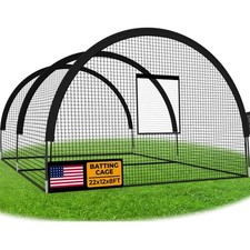 Baseball Batting Cage Net Batting Cages for Backyard Portable Pop Up Cage for...