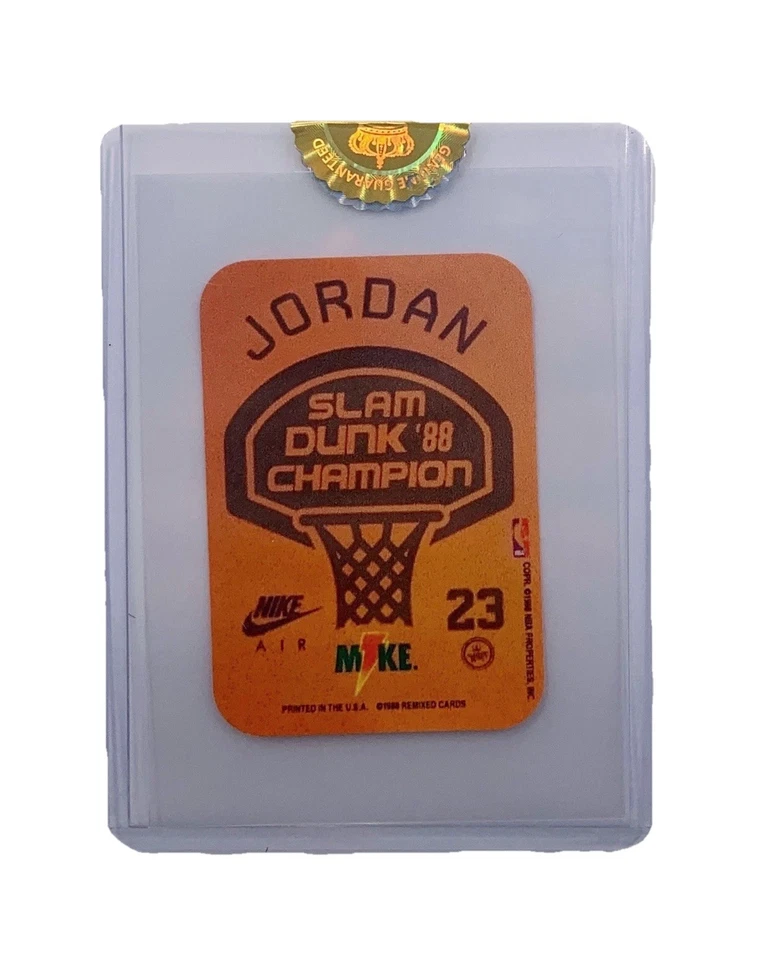 1988 MICHAEL JORDAN Go Flight Nike Gatorade Slam Dunk Champion Bulls HOF LACRADO - Imagem 2 de 4