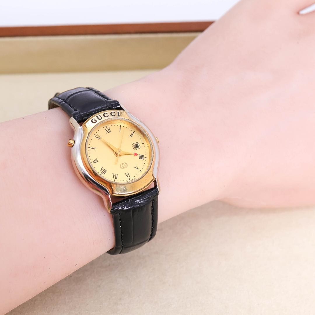 GUCCI 8200JR MONDIALE - SS GMT グッチ M03-k006 デイト wristwatch