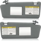 Pair Sun Visor LH Driver & RH Passenger Side For 2005-2015 Toyota Tacoma Gray