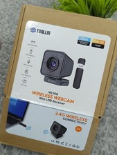TOALLIN Wireless Webcam 1080P Full HD for PC Built-in Noise-Canceling Wireless