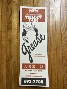 Vintage 1986 Grease Musical Melody Fair Poster