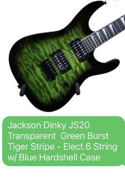 Jackson Dinky JS20 W/HS Blue Case Pick Up Or Ship. S&H=buyer Pays Additionally