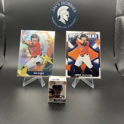 Funko Bitty Pops Baseball MLB Jose Altuve New & 2 Topps Inserts Cards