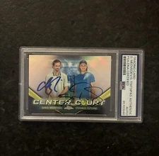 DANIIL MEDVEDEV & STEFANOS TSITSIPAS SIGNED AUTOGRAPH 2024 CENTER COURT PSA DNA