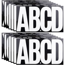 6 Inch Large Letters Sticker, Vinyl Self Adhesive Alphabet,14 Sheets White