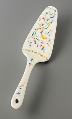 Gien France Toscana Ceramic Cake Server   Hand-Painted HTF