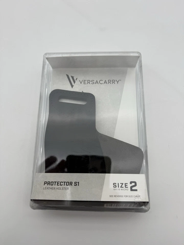 Черная кожаная кобура Versacarry PROTECTOR S1 OWB размер 2 под правую руку 1911 и микро НОВАЯ - Изображение 4 из 4