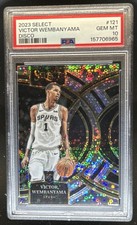 2023-24 Panini Select Victor Wembanyama Disco Prizm RC Premier Level #121 PSA 10