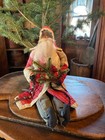 Primitive Christmas Red Quilt Coat Santa Claus
