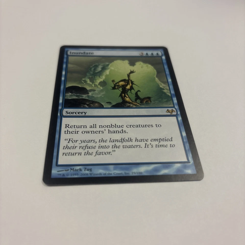 Inundate NM Eventide MTG 25 / 180 Blue Sorcery English Regular Return Creatures - Image 2 of 4