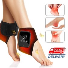 2pcs Electric Foot Ankle Massager Heating Vibration Hot Compress Pain Relief US