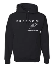 Freedom Charlie Signature- Kirk Memorial Tribute Unisex Hoodie Sweatshirt
