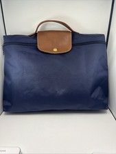 LONGCHAMP Le Pliage Original Briefcase Bag Nylon Marine Navy Blue