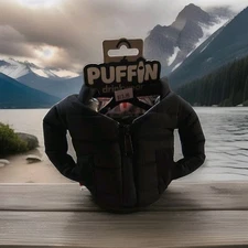 Puffin Drinkware Puffy Beverage Army Black Parka Jacket Can Insulator 😎 Cool