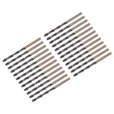24pcs 3mm Titanium & Nitride Coated M2 High Speed Steel Twist Jobber ...