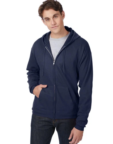 Hanes EcoSmart Unisex Full-Zip Fleece Hoodie - product listing photo