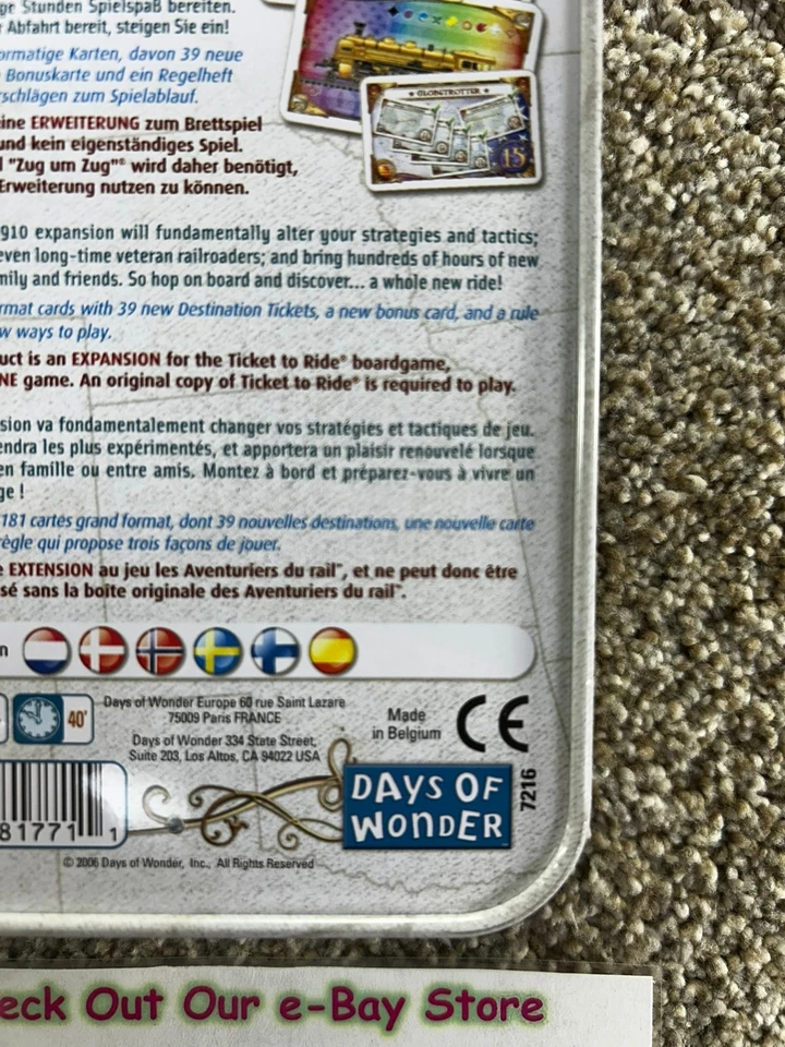 Ticket to Ride USA 1910 Expansion Days of Wonder - In Metal Tin 100 % Complete! - Image 3 of 4