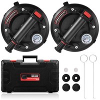 2 StüCk Elektrischer 20Cm Vakuum Saugheber Glassauger Akku Saugnapf 280KG