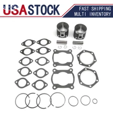 Fit 1986-1999 POLARIS INDY TRAIL 488  PISTONS TOP END GASKET KIT STD BORE 72MM