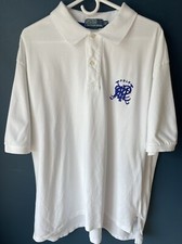 Polo Ralph Lauren Rugby Polo Shirt Men Adult 2XB Big White/Blue