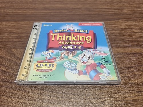Reader Rabbit Thinking Adventures Ages 4-6 PC Computer Game ~ Acceptable / Read
