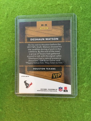 Deshaun Watson HYPER PRIZM /99 SP CARD JERSEY #4 TEXANS 2019 National VIP BROWNS - Picture 12 of 24