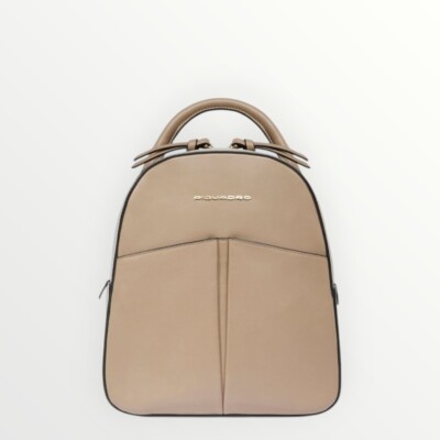 Piquadro W134 Rucksack Small Leder Beige