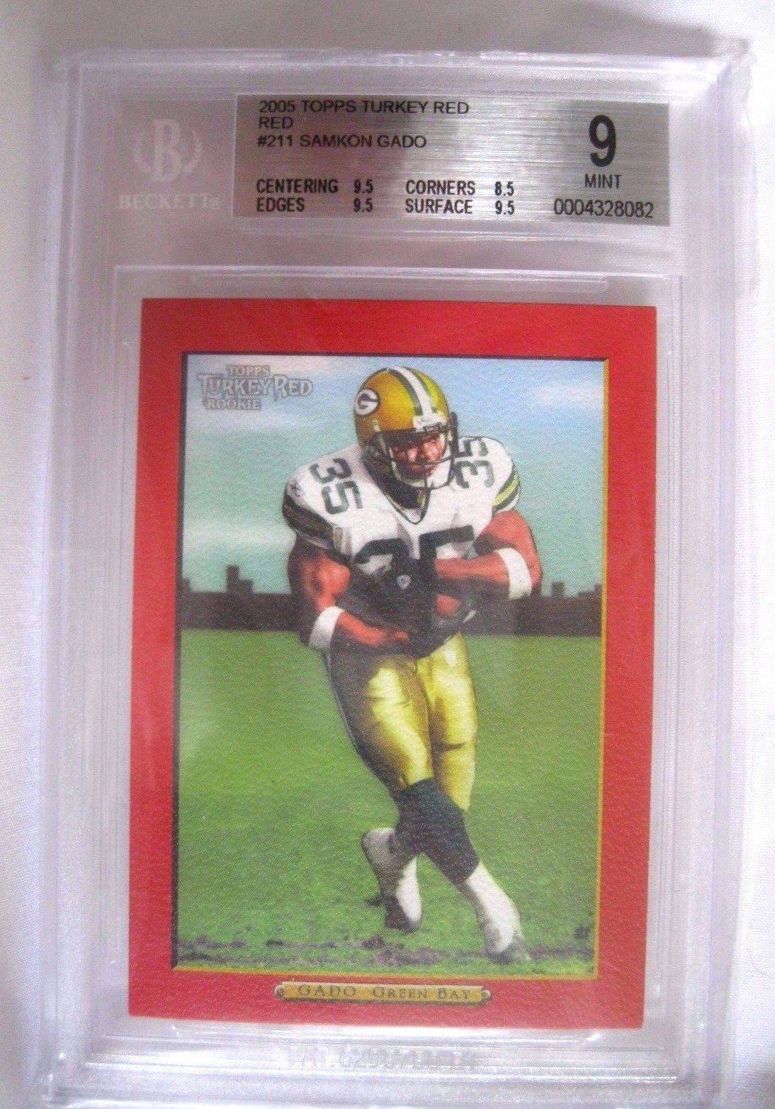 Samkon Gado RC 2005 Topps Turkey Red Red Ver. Rookie#211 MINT BGS 9-Packers RC