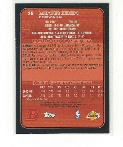 2006-07 BOWMAN CHROME BASKETBALL BASE SERIES SINGLES #'S 1-165 - Picture 4 of 4
