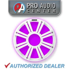 45KMG10W KICKER 10" White Grille w/ RGB LEDs for Marine KM10 + KMF10 Subwoofer