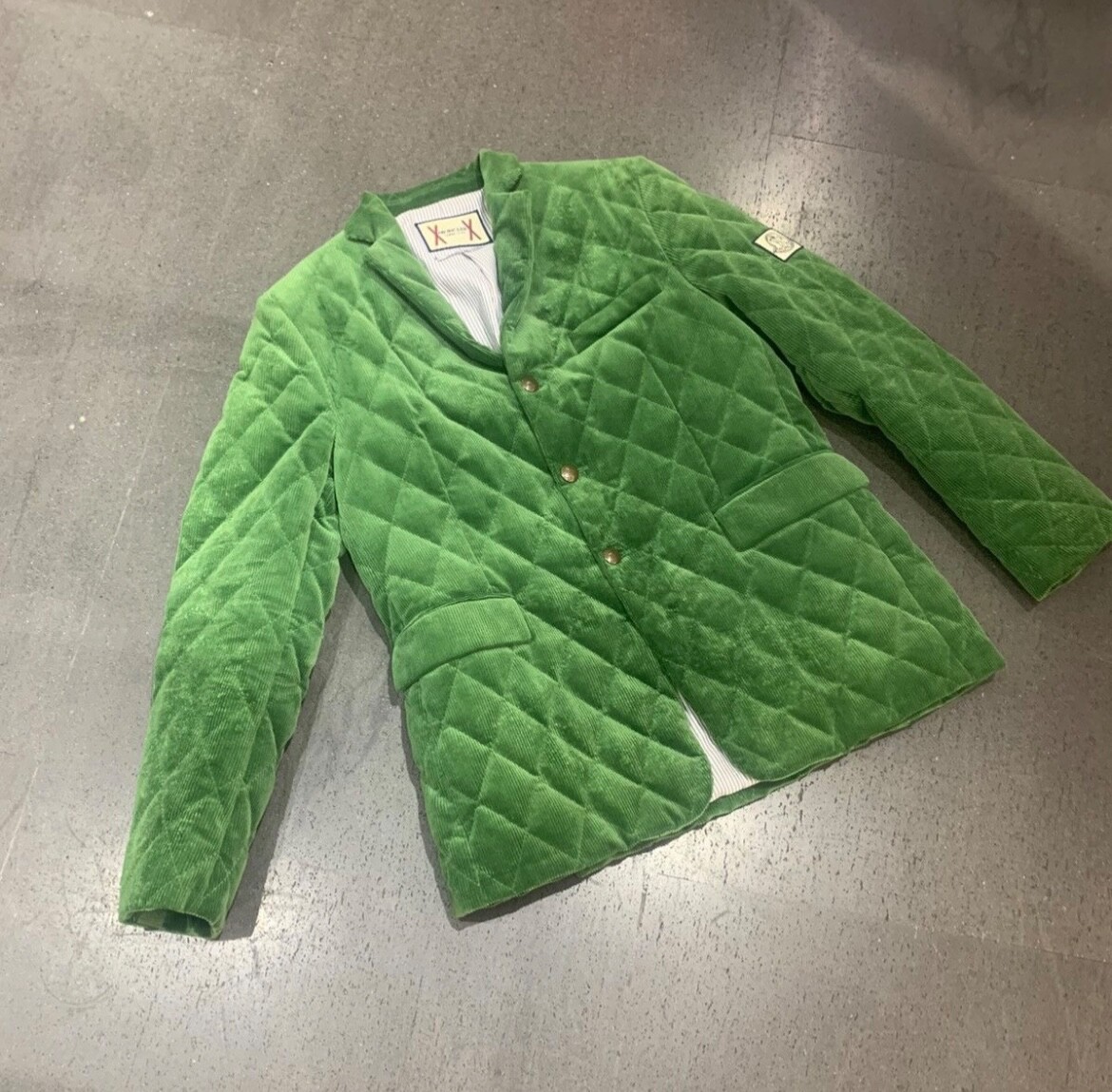 Moncler Gamme Blue by Thom Browne Green Corduroy Jacket