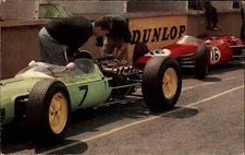 Kent England Brands Hatch Lotus Climax Car Racing Pit Vintage Postcard