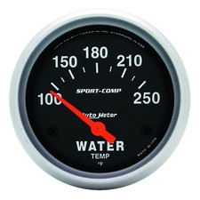 Autometer 3531 Sport-comp Water Temp Gauge 2-58 In. Electrical Autometer 3531 Sport-comp Water Temp Gauge 2-58 In. Electrical