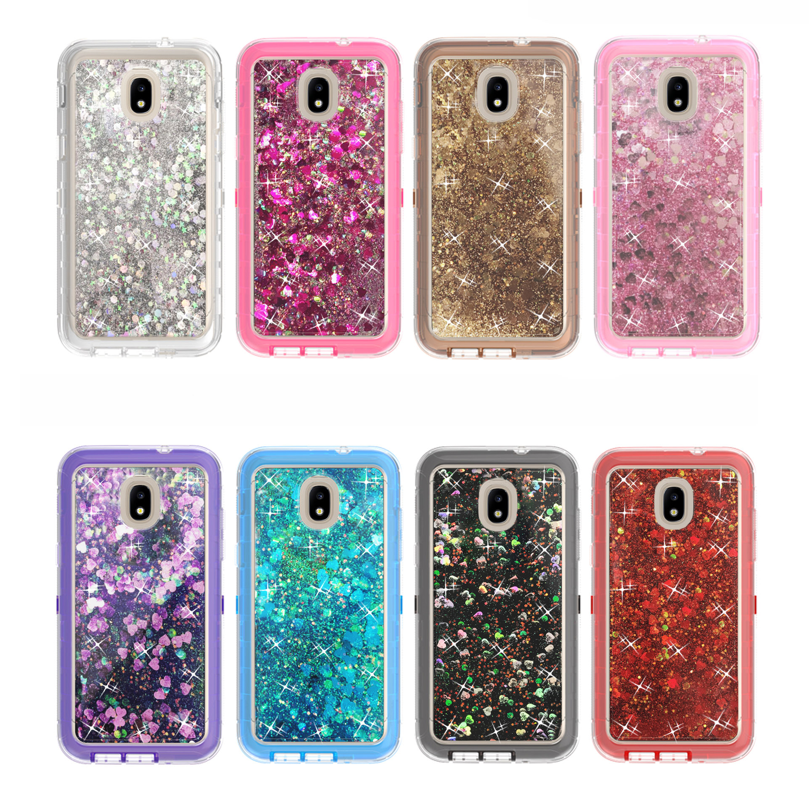For Samsung Galaxy Prime 3/J3 2018/J3 Star/J3 Shockproof Glitter Liquid Case eBay
