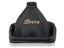 SCHALTMANSCHETTE FÜR ALFA ROMEO BRERA 2005-2010 SCHALTSACK STICKEREI FADEN CREME