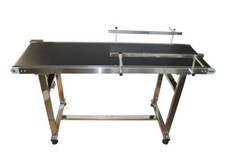 59"L X 15.7" W 110V 120W Double Guardrails Electric PVC Belt Conveyor Machine 