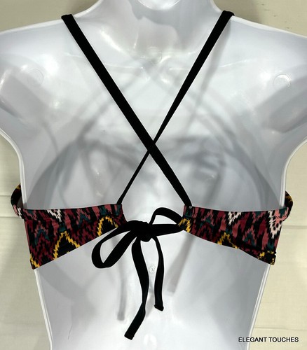 Shade & Shore Push-Up Bügel BH 36D schwarz Flamestitch Tasseled Cross Back - Bild 3 von 10