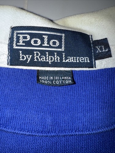 Polo by Ralph Lauren Polo Shirt Mens XL Long Sleeve Pony Logo Collar Cotton Blue - Picture 4 of 5