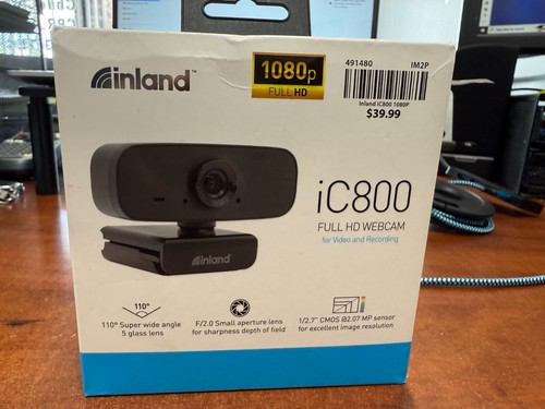 Inland iC800 1080P Webcam with Built-in Microphone