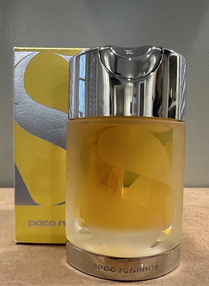 XS POUR ELLE de Pavo Rabanne para mujer 1,7 fl oz. 50 ML EDT Spray Vintage Caja Amarilla Foto 3 de 4