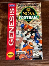 NCAA Football Sega Genesis Instruction Manual Only