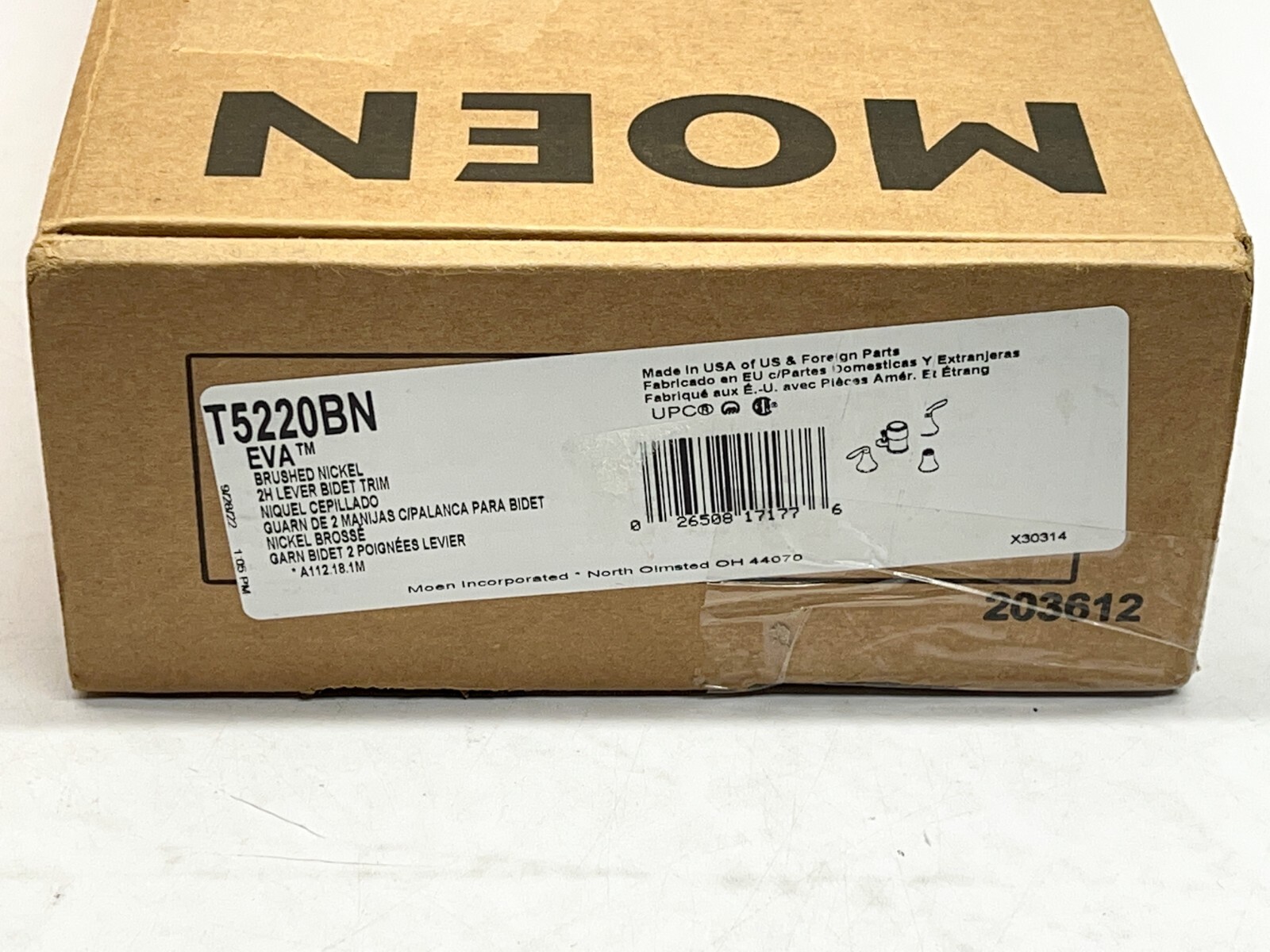 Moen T5220BN Eva Bidet Faucet Trim Brushed Nickel for sale online eBay