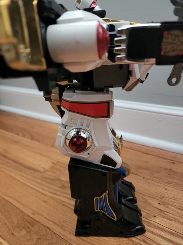 Vintage années 90 Bandai Mighty Morphin Power Rangers White Tiger Megazord excellent état - Photo 12/12