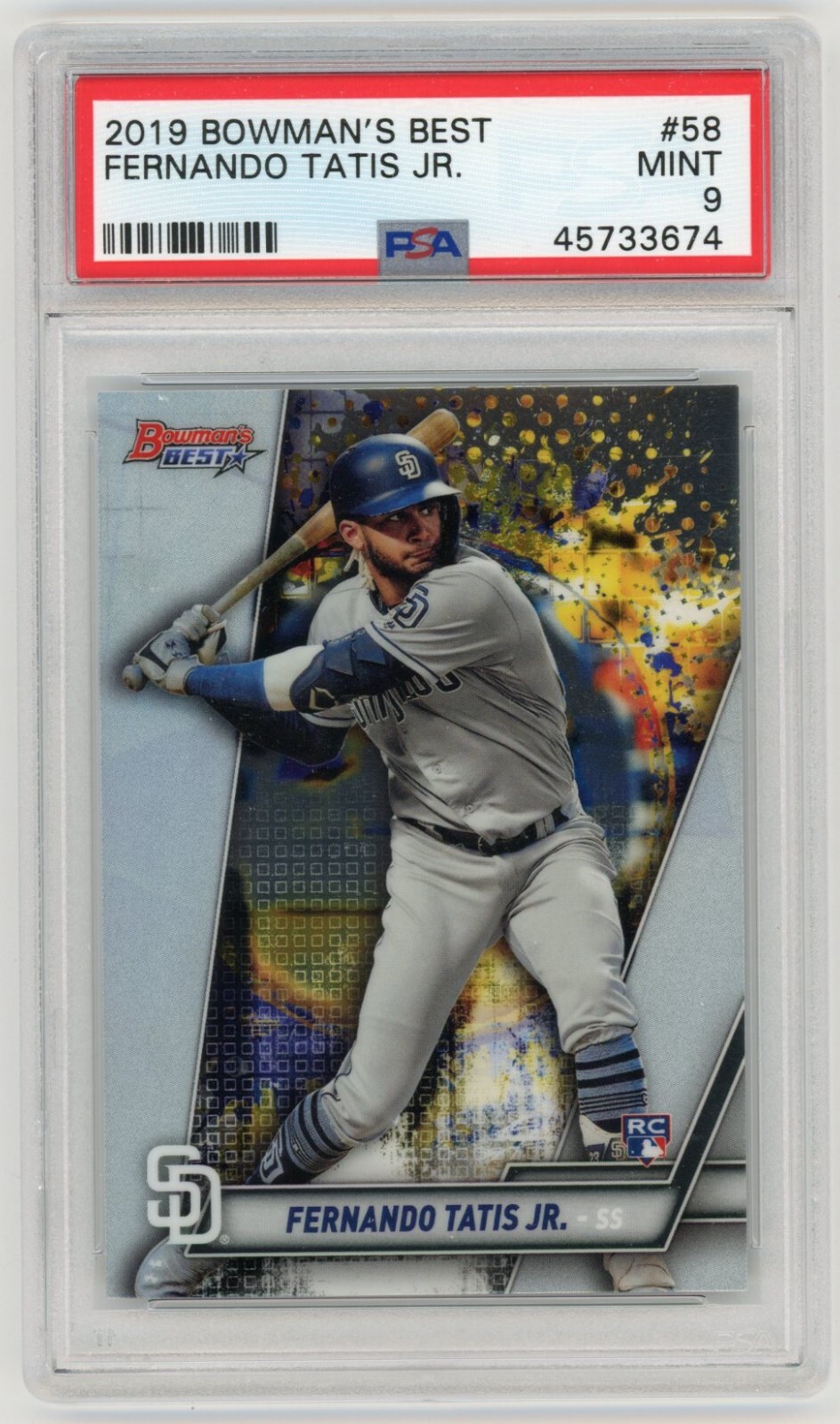 2019 Bowman's Best #58 Fernando Tatis Jr. PSA 9 Mint Padres Rookie RC