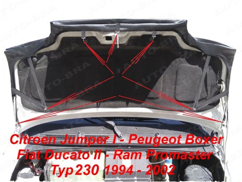BRA für Fiat Ducato Peugeot Boxer Jumper 94-02 Steinschlagschutz Haubenbra - Picture 2 of 2